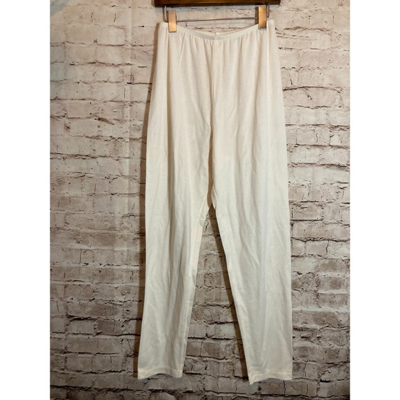Cuddl Duds Thermal Under Pants Womens Large Cream Ultra Lightweight Layering - Picture 1 of 13